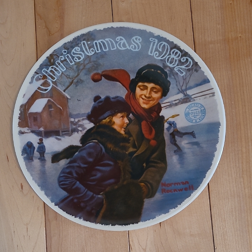 Norman Rockwell "Christmas Courtship" 1982 Collector Plate